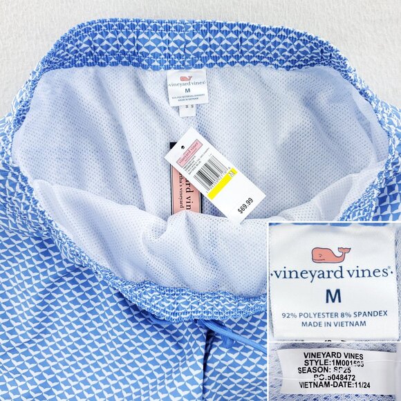 Vineyard Vines Chappy Swim Shorts Swimsuit Trunks 7" Whale Tails Men Medium NWT - Picture 6 of 12